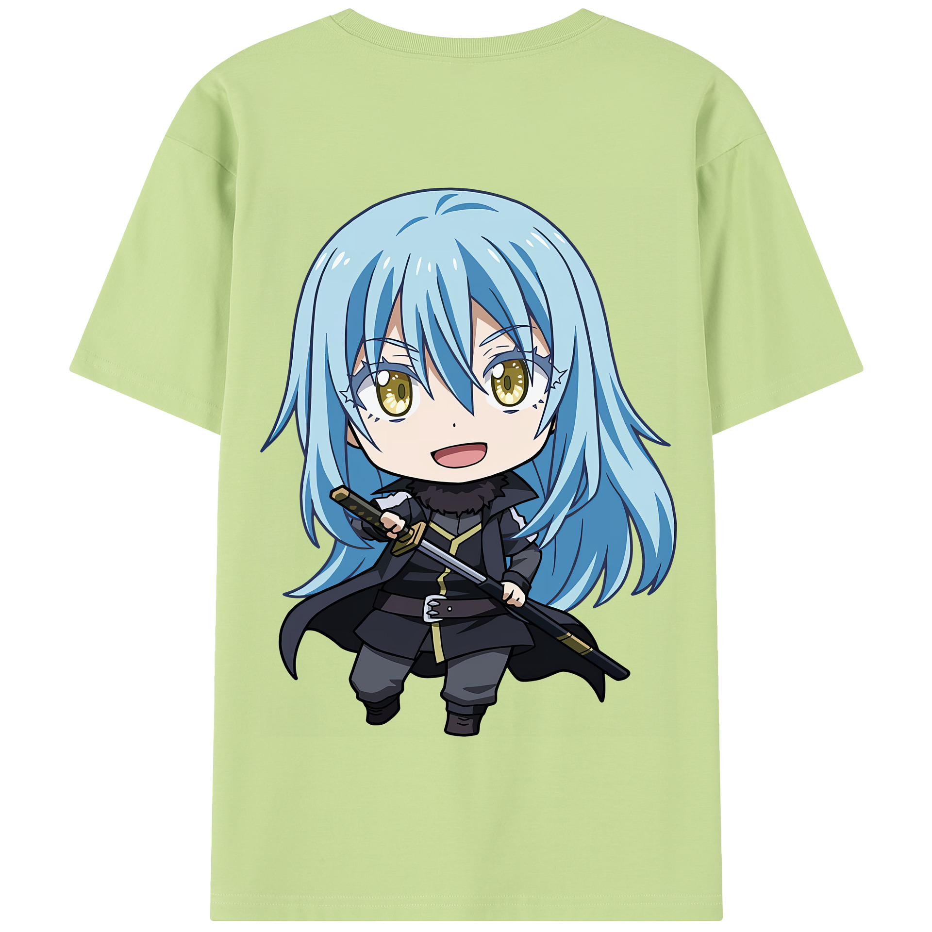 （画像用） 転スラ Regarding Reincarnated to Slime 綿100％半袖Tシャツ（背面プリント）